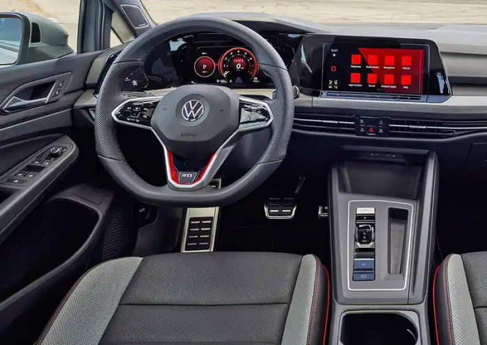 The VW e-Golf’s interior design and technology features for 2025